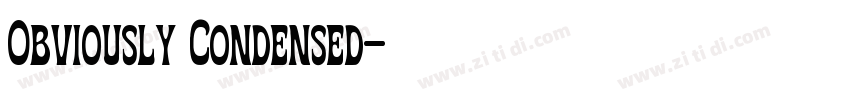 Obviously Condensed字体转换